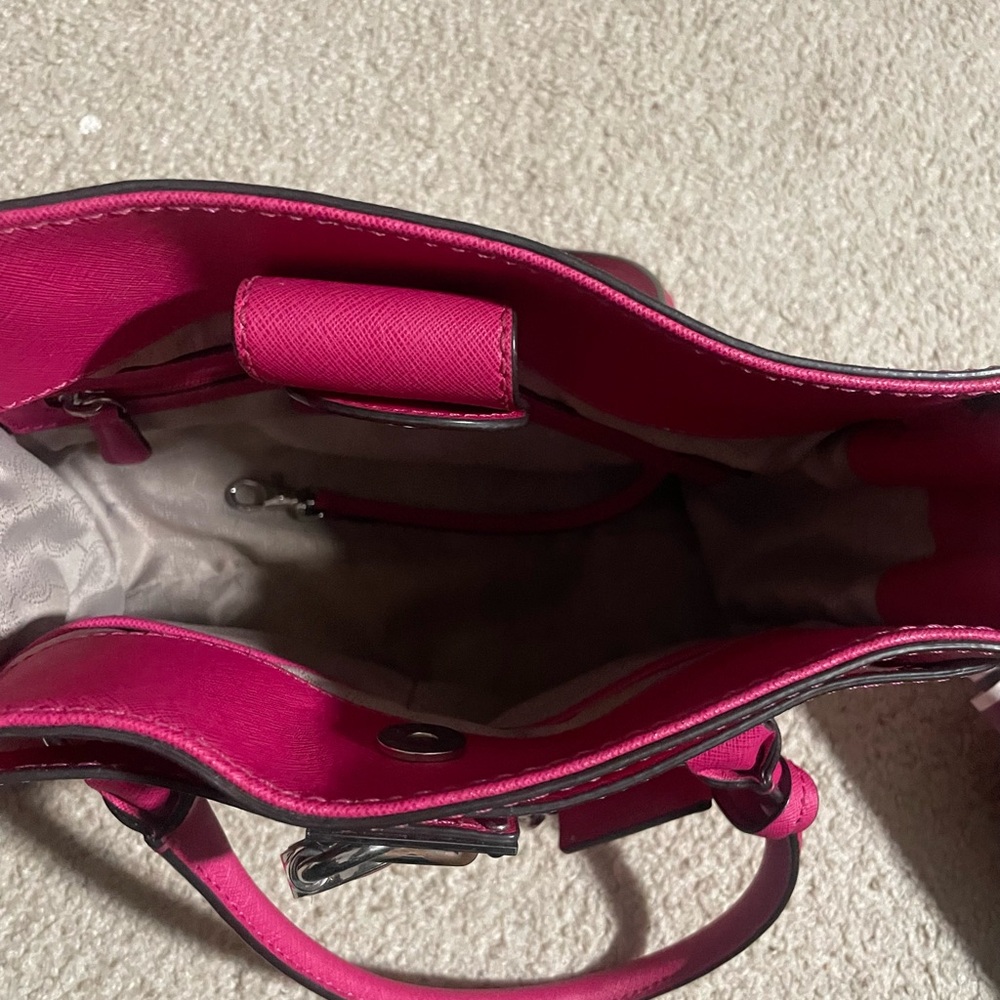 Michael Kors Hamilton Saffiano Leather Handbag in Hot Pink - Picture 5 of 5